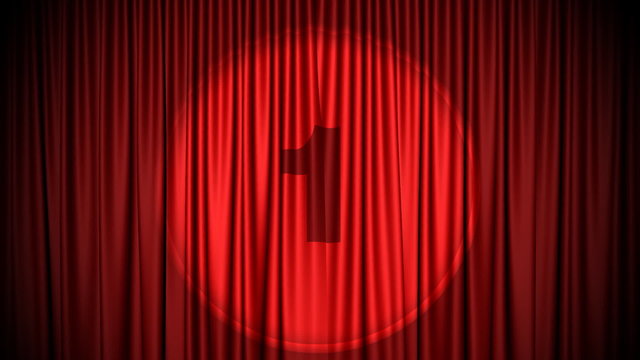 Red curtain countdown