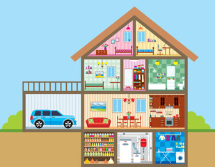 House in a cut