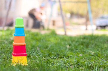 Plastic toy blocks