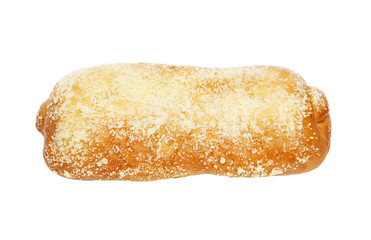 long bun on a white background