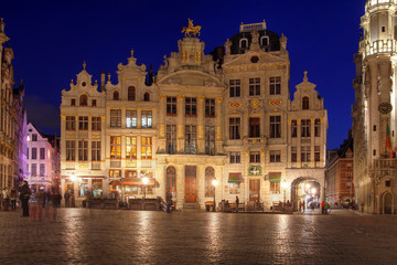 Fototapeta na wymiar Domy w Grand Place, Bruksela, Belgia