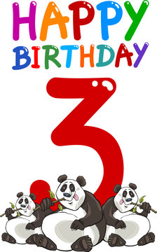 third birthday anniversary design
