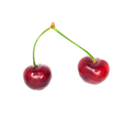 Fototapeta na wymiar Cherries; objects on white background