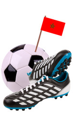 Soccer ball or football with a national flag