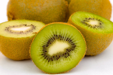 Kiwi Fruit on White