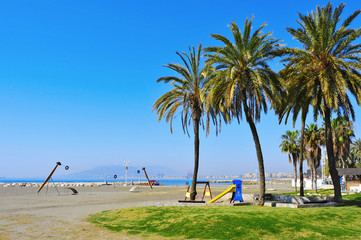 El Palo Beach in Malaga, Spain