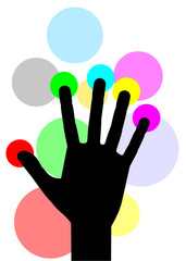 Creative color hand