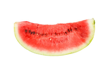 slice of watermelon against white background