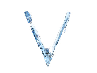 V letter water