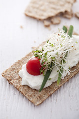 crisp bread sandwich