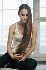 Young girl with long hair
