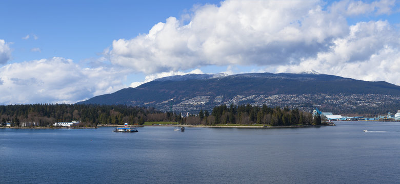 Stanley Park with North shore mountains behind