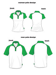 decent polo shirt woman and man sport design