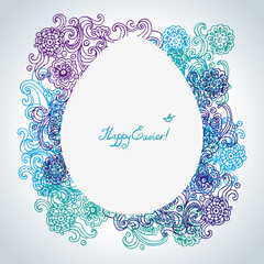 Easter floral background