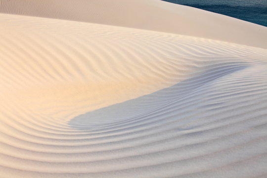 Sand desert surface – white dunes of Socotra island