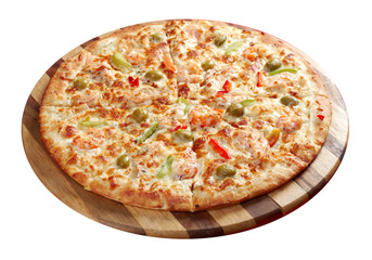 Pizza  with salmon