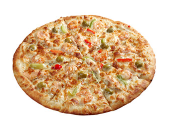Pizza  with salmon