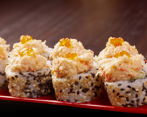 Japanese sushi  traditional japanese food.