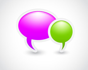 message realistic design elements