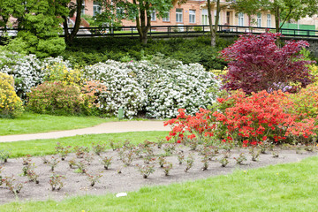 park in Karlovy Vary (Carlsbad), Czech Republic