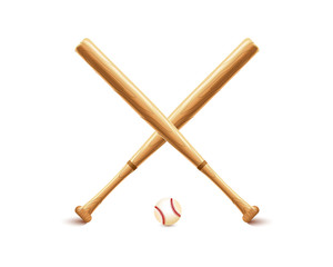 two basebal bat and ball
