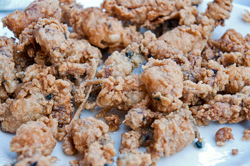 A portion of mixed fried fish