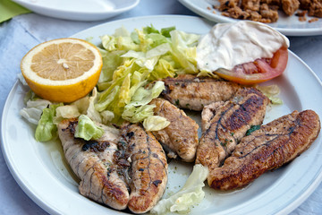 A portion of mixed fried fish