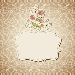 Vintage background with flowers