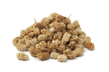 Heap of dried mulberries