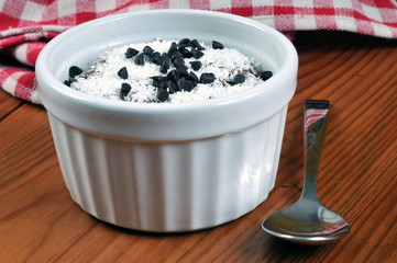 Dessert noix de coco et chocolat