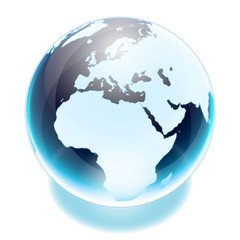 Naklejka premium 地球儀ヨーロッパ