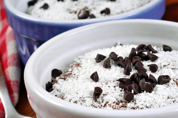 Dessert à la noix de coco et au chocolat