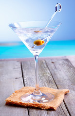 Refreshing martini cocktail