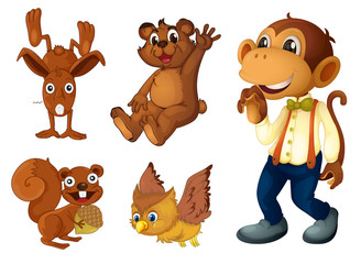 Brown animal collection