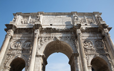 Fototapeta na wymiar Rome - Constantine triumph arch