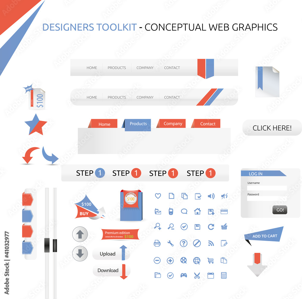Wall mural designers toolkit - conceptual web graphics