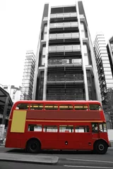 Photo sur Aluminium Rouge, noir, blanc Bus principal de l& 39 itinéraire de Londres