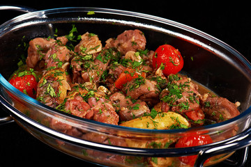 braised lamb with potatoes and spices
