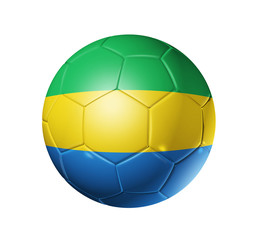 Fototapeta premium Soccer football ball with Gabon flag