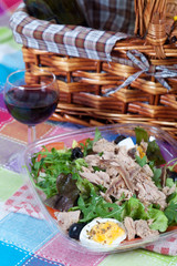 Salad with tuna and anchovies