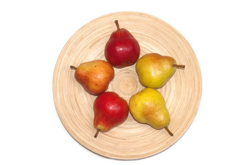Fresh sweet williams pears isolated
