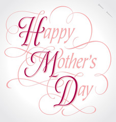 'happy mother's day' hand lettering (vector)