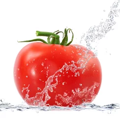 Zelfklevend Fotobehang tomaat splash © Photobeps