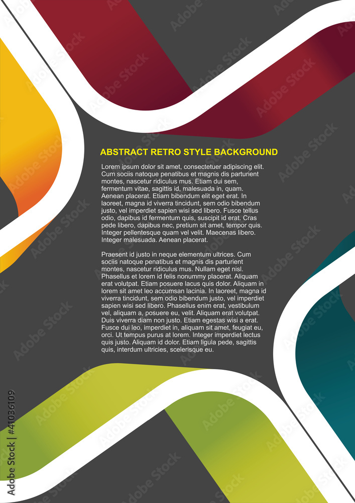 Poster Colorful abstract retro vector background