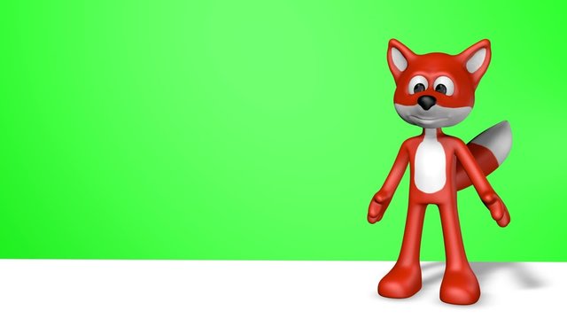 fuchs vor greenscreen