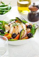 Grilled chicken and salad