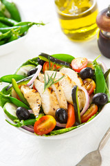 Grilled chicken and salad
