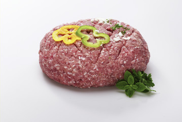 Mett Fleisch halb und halb gemischt
