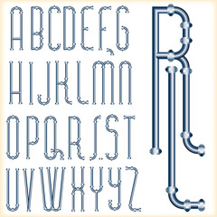 blue tube font