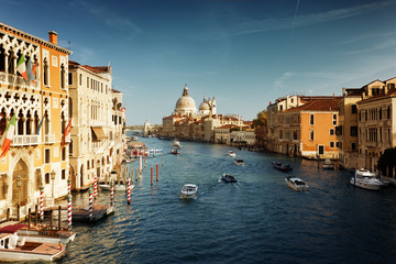 Fototapeta premium Grand Canal and Basilica Santa Maria della Salute, Venice, Italy